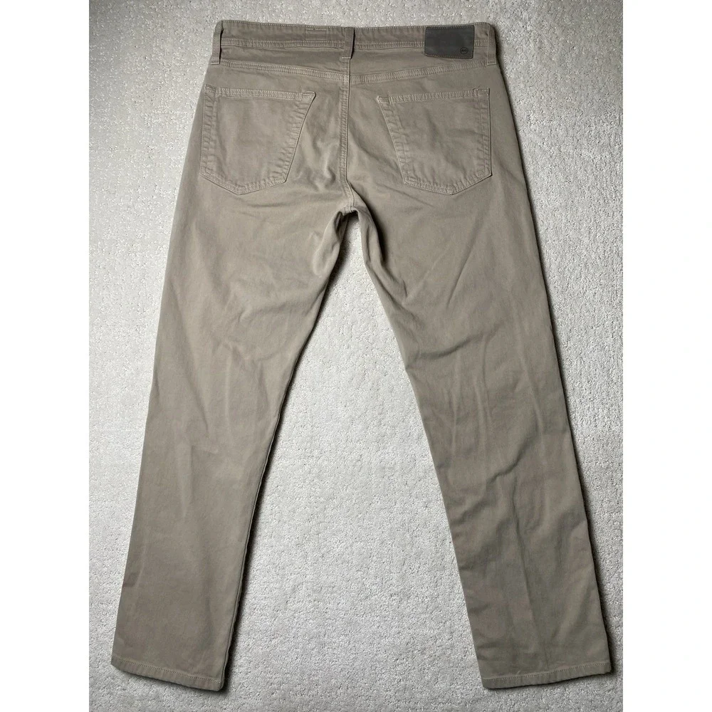 AG Adriano Goldschmied The Tellis Modern Slim Pants Mens 33 Khaki Measured 35x28